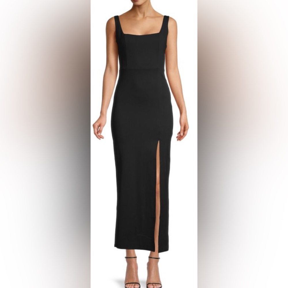 NWOT Socialite Slit Column Gown in Black - Size S